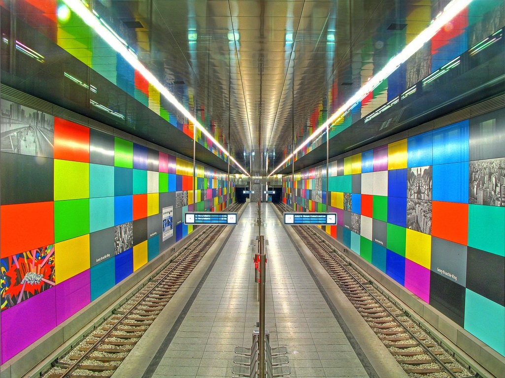 Станция U-bahn в Мюнхене