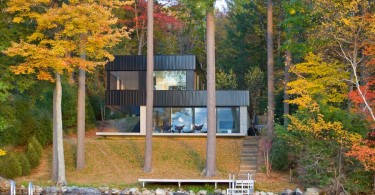 Проект дома Cantilever Lake House от Brian Mac-Vermont Architects