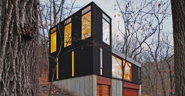 Лесной дом Stacked Cabin от Johnsen Schmaling Architects
