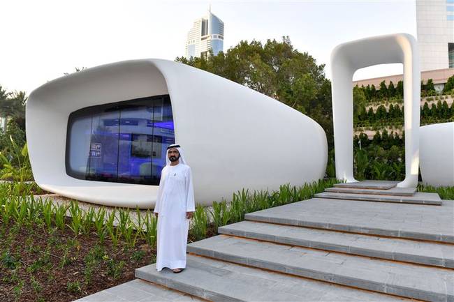 Первое в мире 3d печатное здание. Принц Дубай шейх Хамдан
