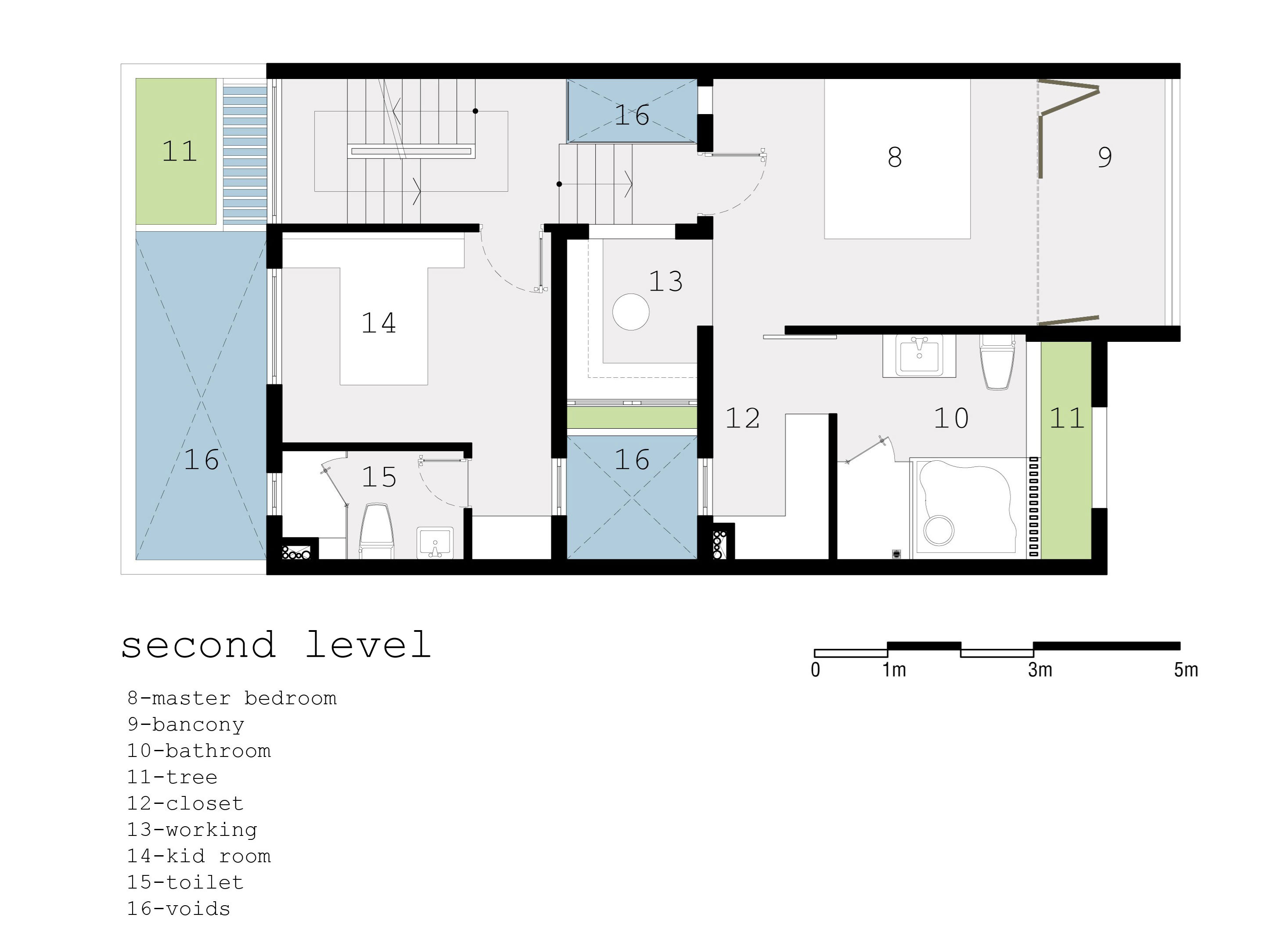 План схема необычного дома BQ-17 от 23o5 Studio