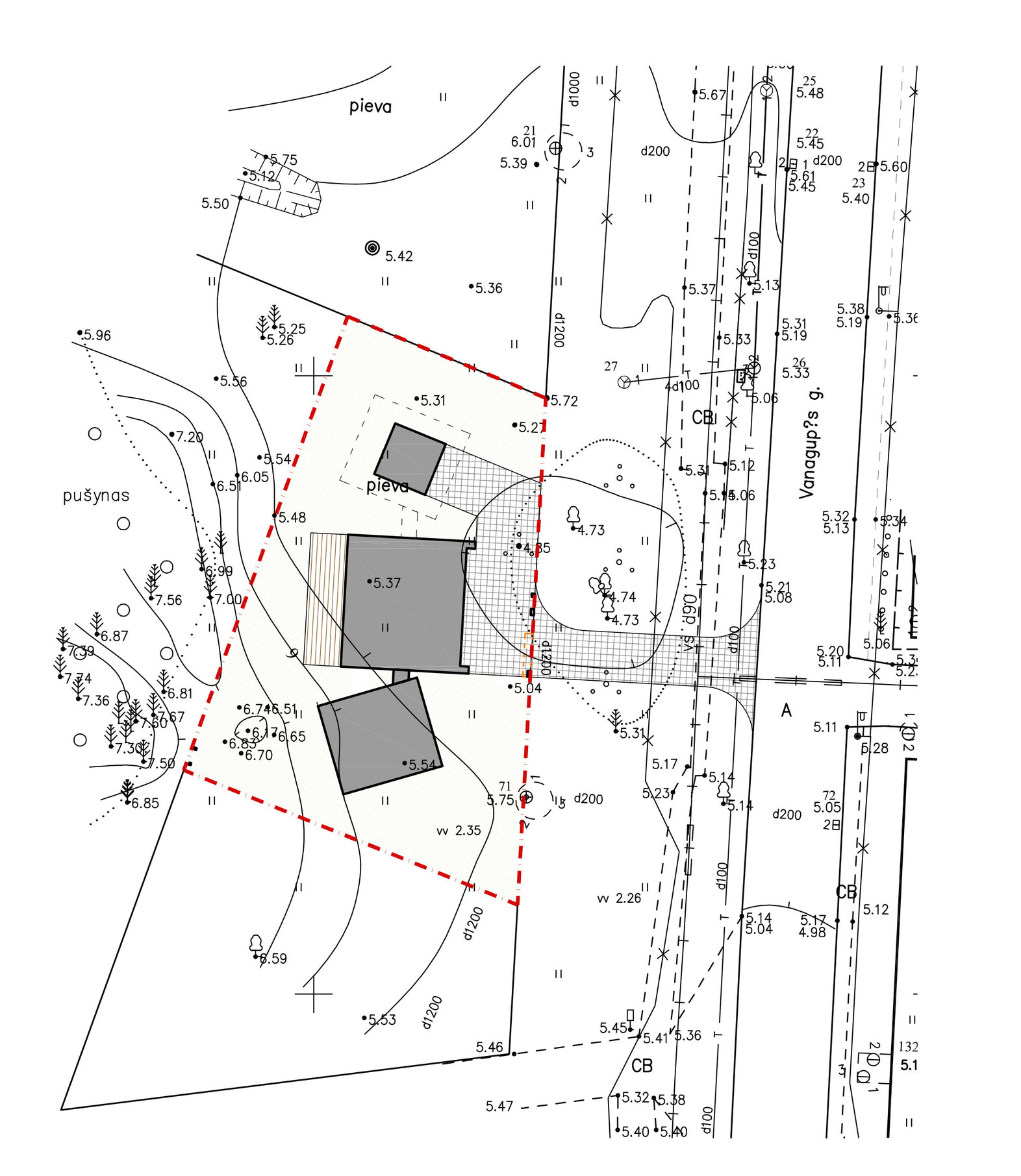 План схема особняка в Литве от UAB Architektu biuras