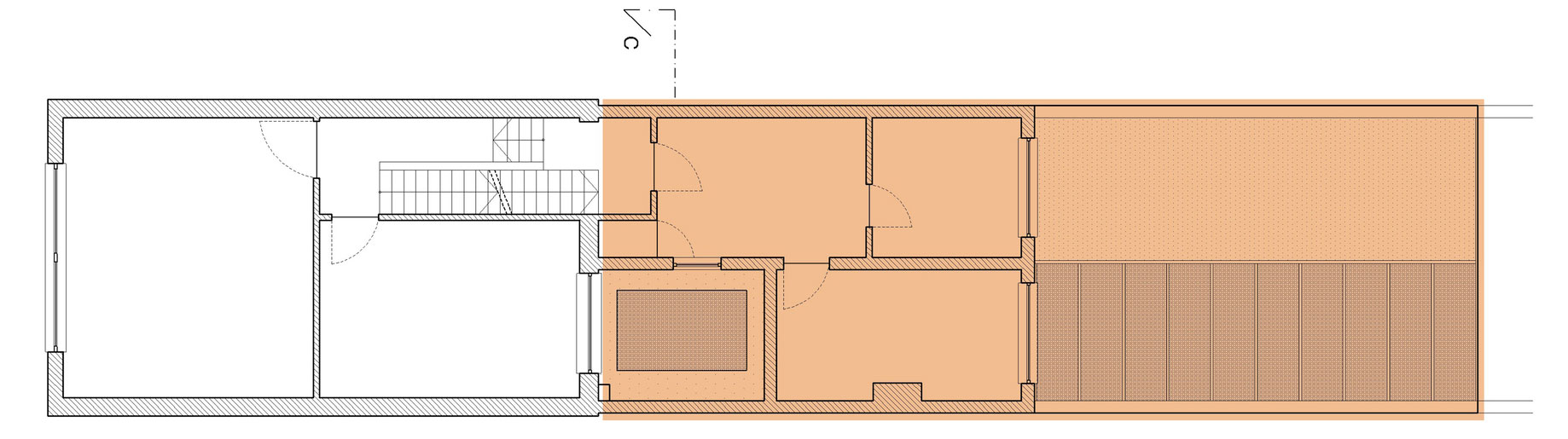 План схема особняка Folding Box в Антверпене