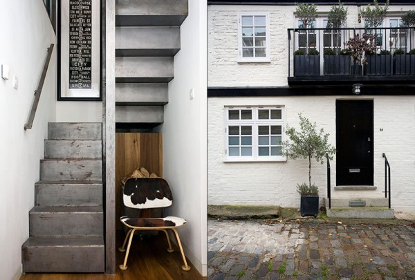 Лестница и парадный вход в дом  от Knott Architects в Camden