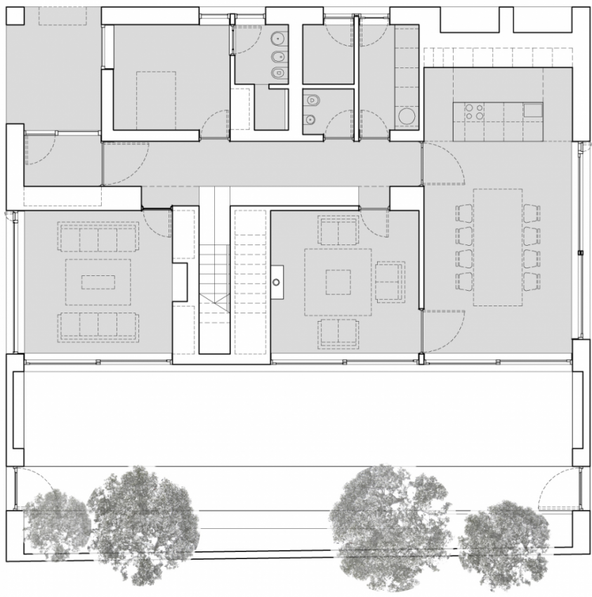 Детальная планировка первого этажа особняка в Дублине