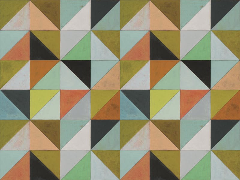 Разноцветная мозаика из треугольников