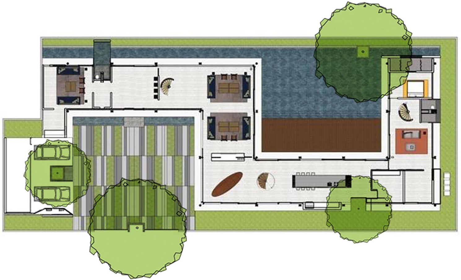 План схема виллы Svarga Residence на Бали