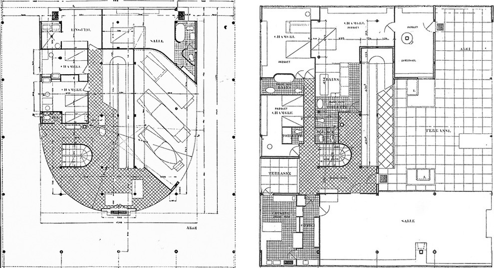 План этажей Villa Savoye