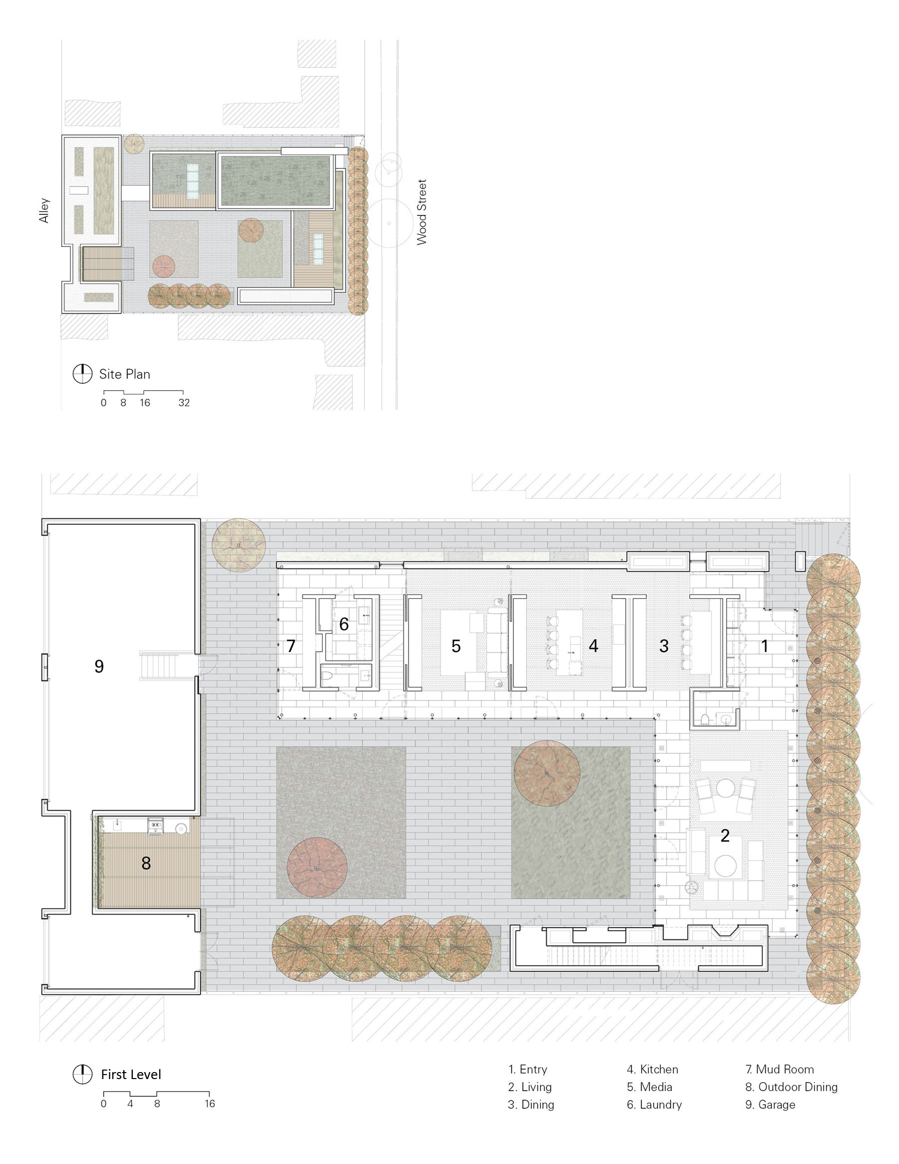 План Wood House от Brininstool + Lynch