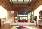Современный дизайн интерьера гостиной в резиденции Acoustic Alchemy