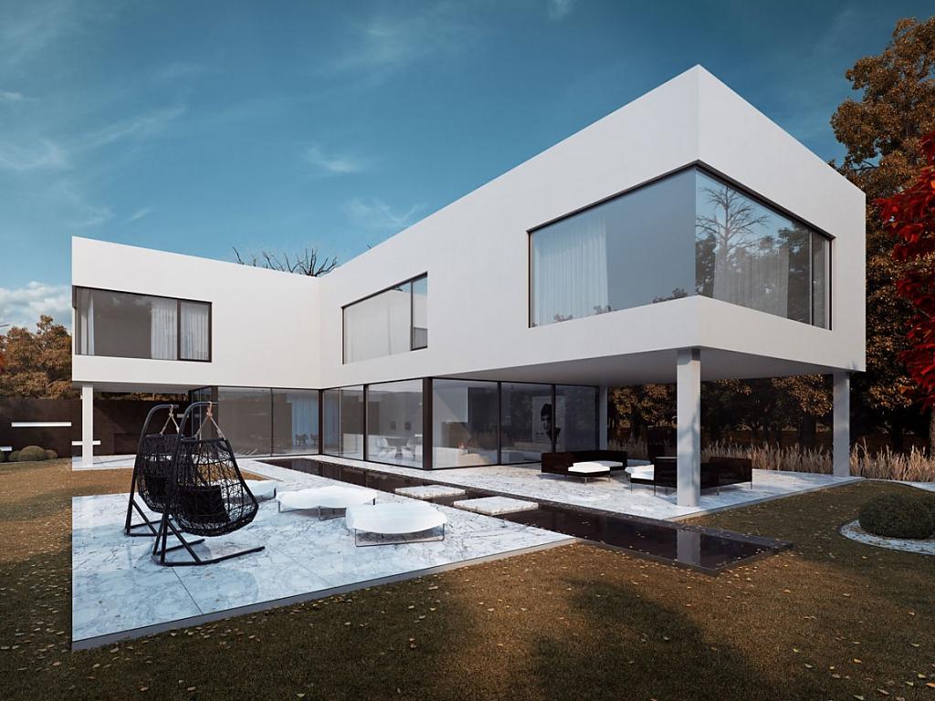 Готовые проекты домов с большими панорамными окнами
