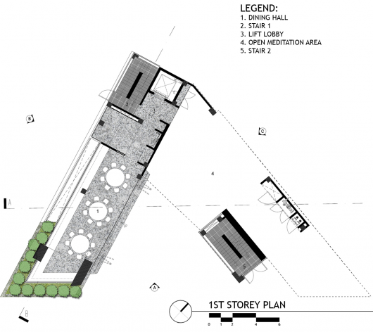 План схема первого этажа Wat Ananda Metyarama Thai