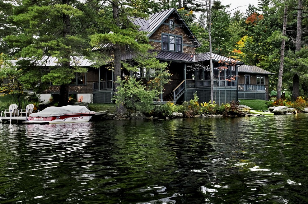 Ландшафтный дизайн дома у озера