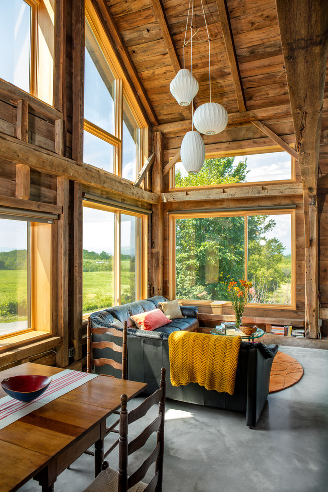 Дизайн гостевого дома в штате Вермонт, США: панорамное остекление