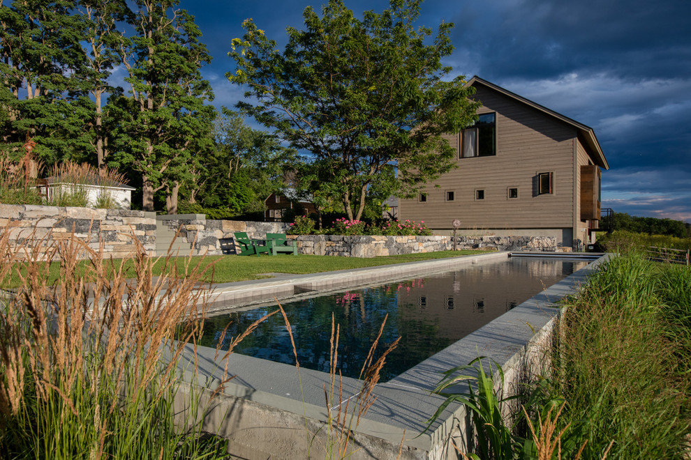 Дизайн гостевого дома в штате Вермонт, США: открытый бассейн
