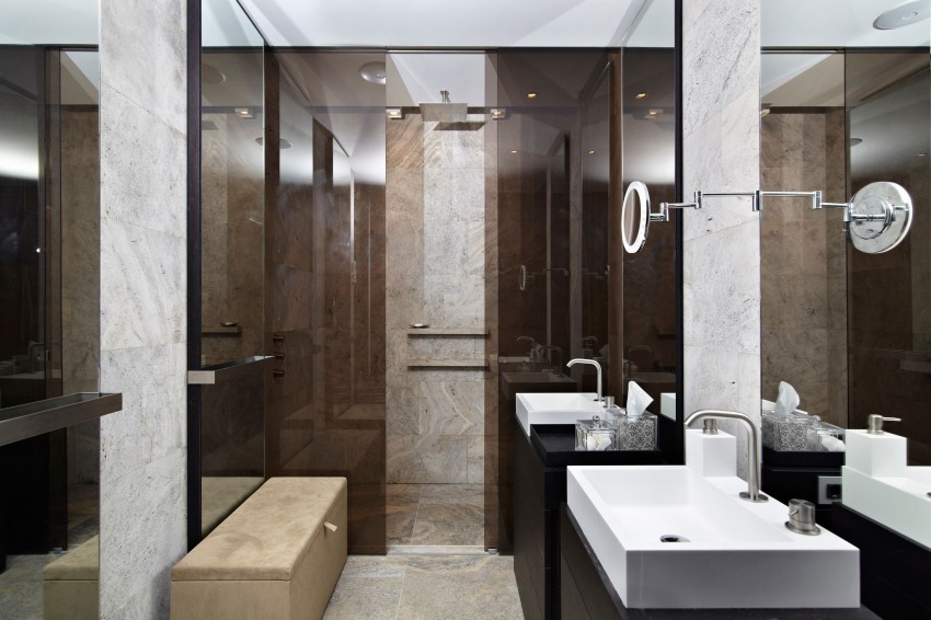 Дизайн интерьера пентхауса - современная ванная комната