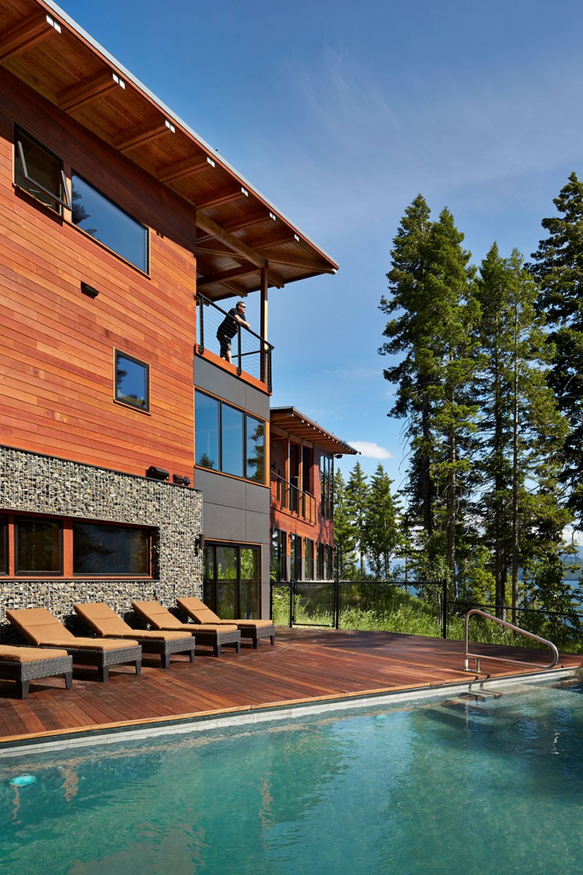 Дом в горах у озера от Johnston Architects - бассейн