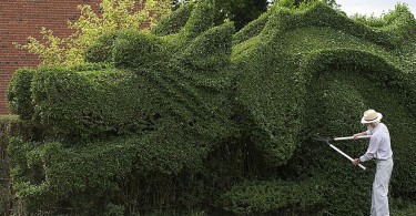 Скульптура из растений в Англии