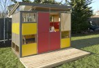 Маленький домик для игр на свежем воздухе