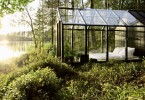 Прозрачный садовый домик