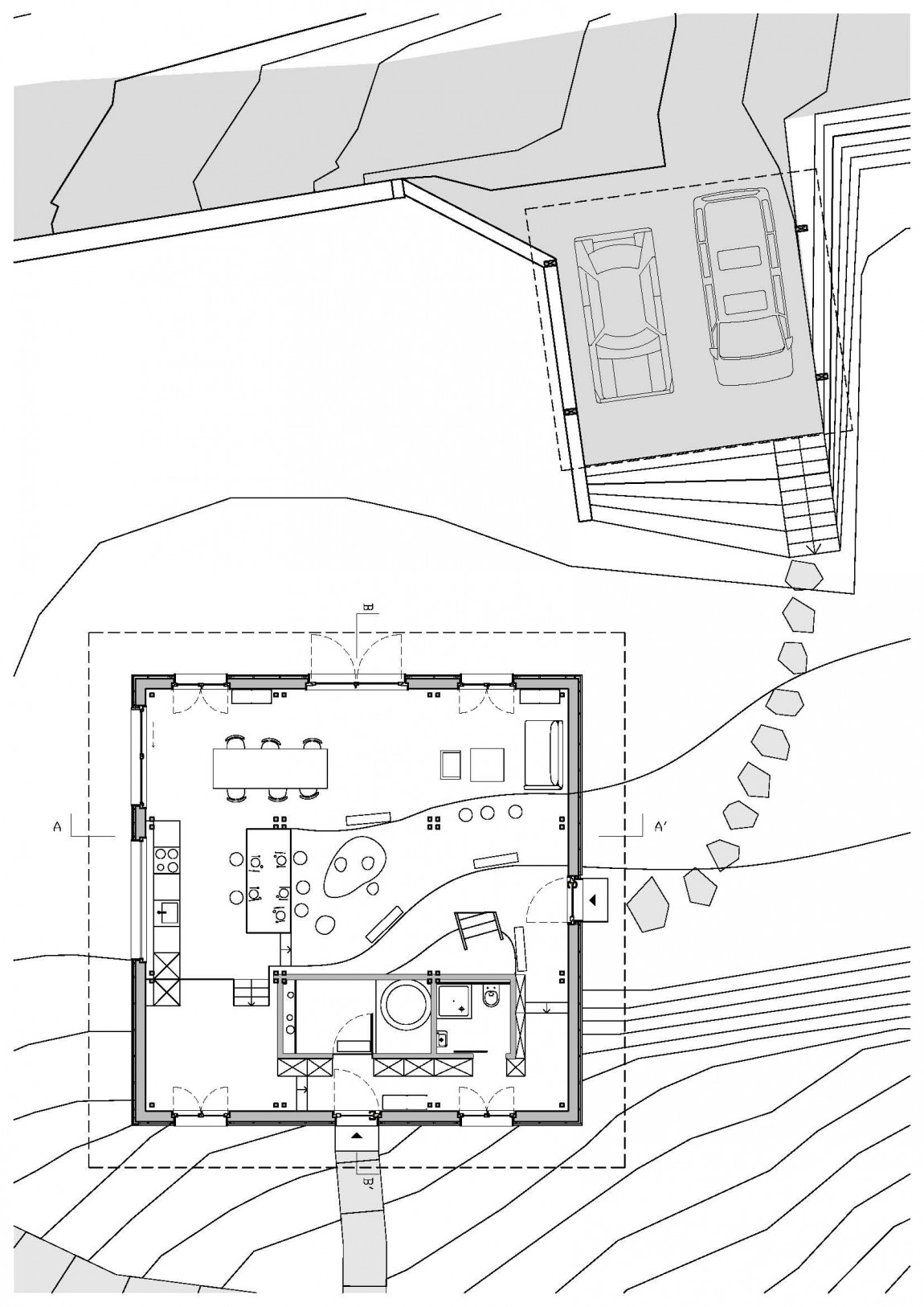 План участка и первого этажа