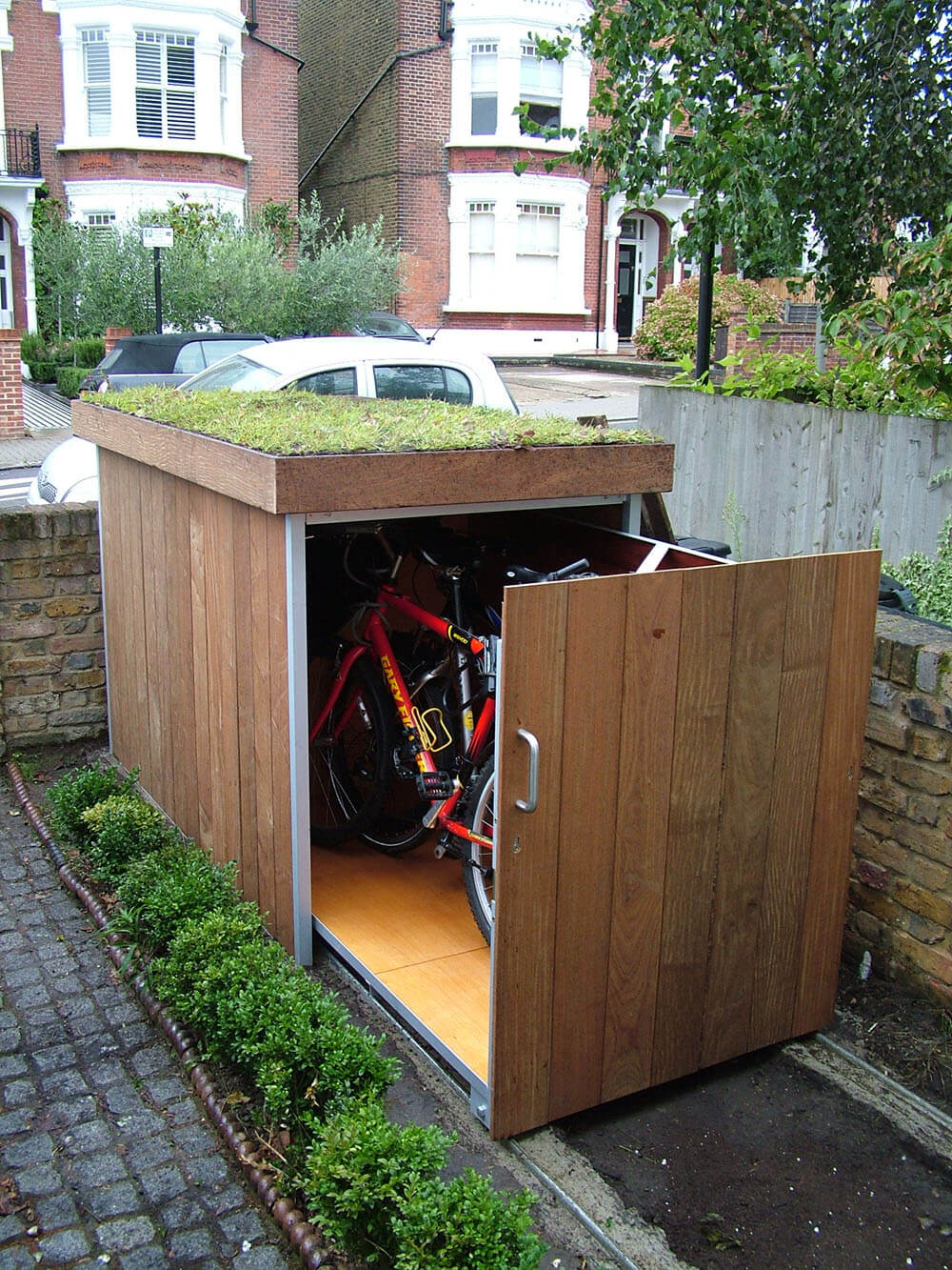 Идеи хранения велосипедов - уличный шкаф - фото 4