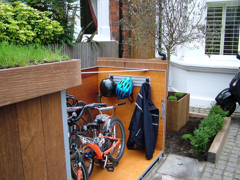 Идеи хранения велосипедов - уличный шкаф - фото 1