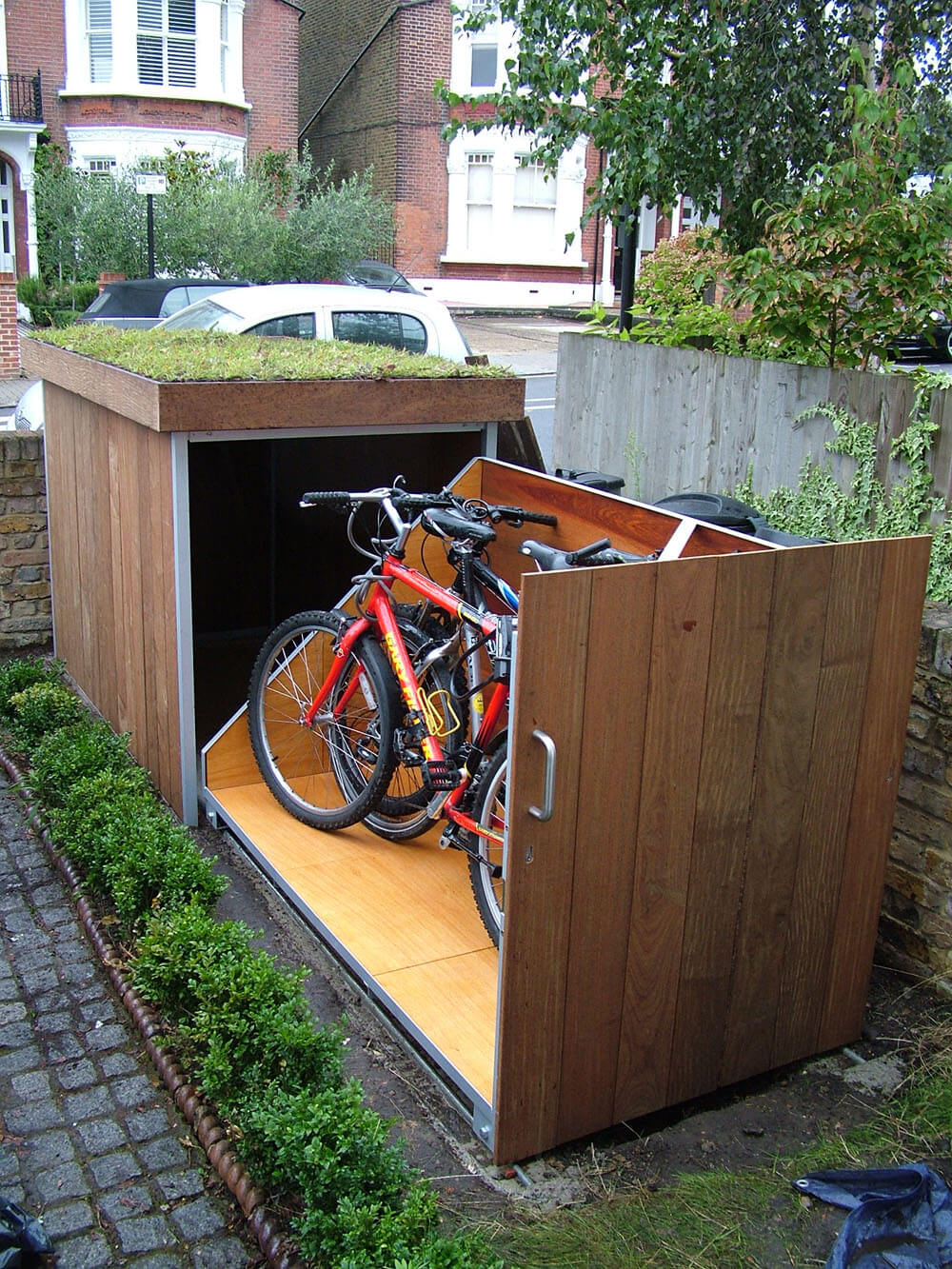 Идеи хранения велосипедов - уличный шкаф - фото 7