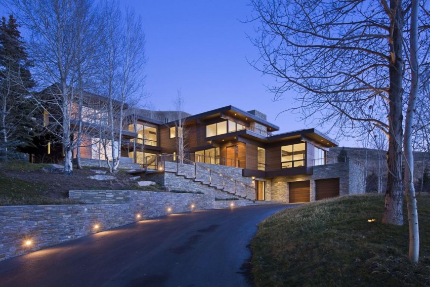 Дом с каменным фасадом в Айдахо