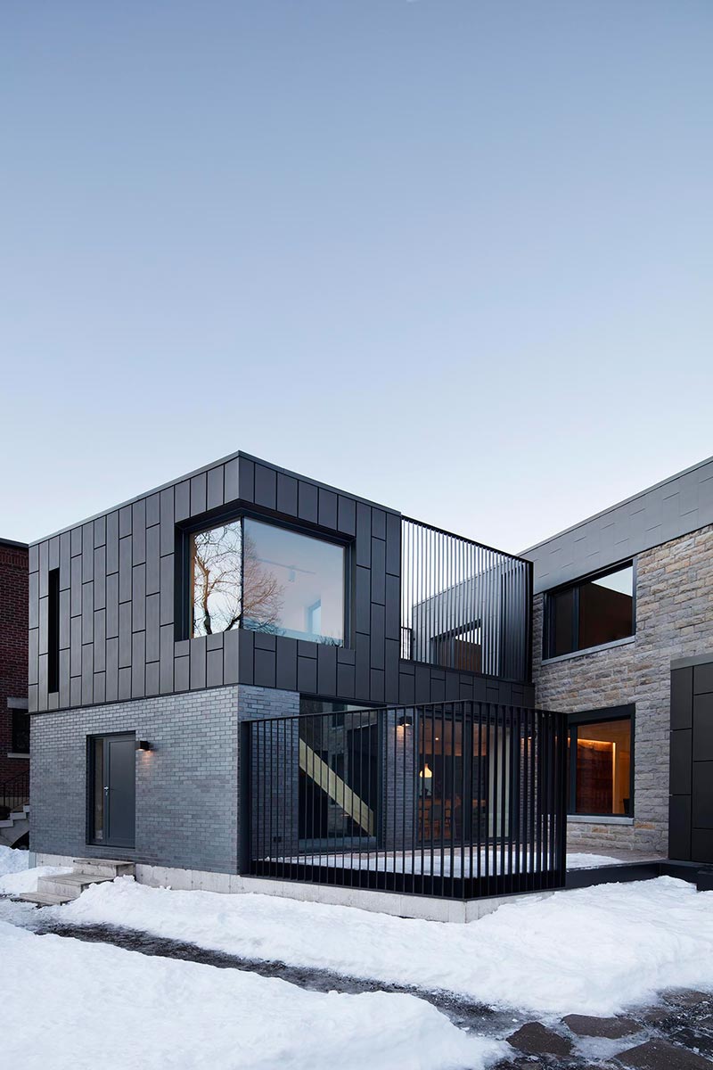Красивый современный дом в Монреале, Канада: пристройка