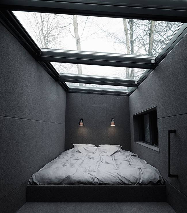 Дизайн интерьера панельного дома  со стеклянной крышей