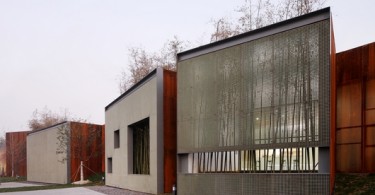 Проект дома с решетчатым фасадом