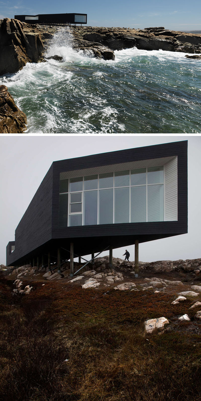 Необычные проекты домов: большой дом на побережье Канады с видом на океан