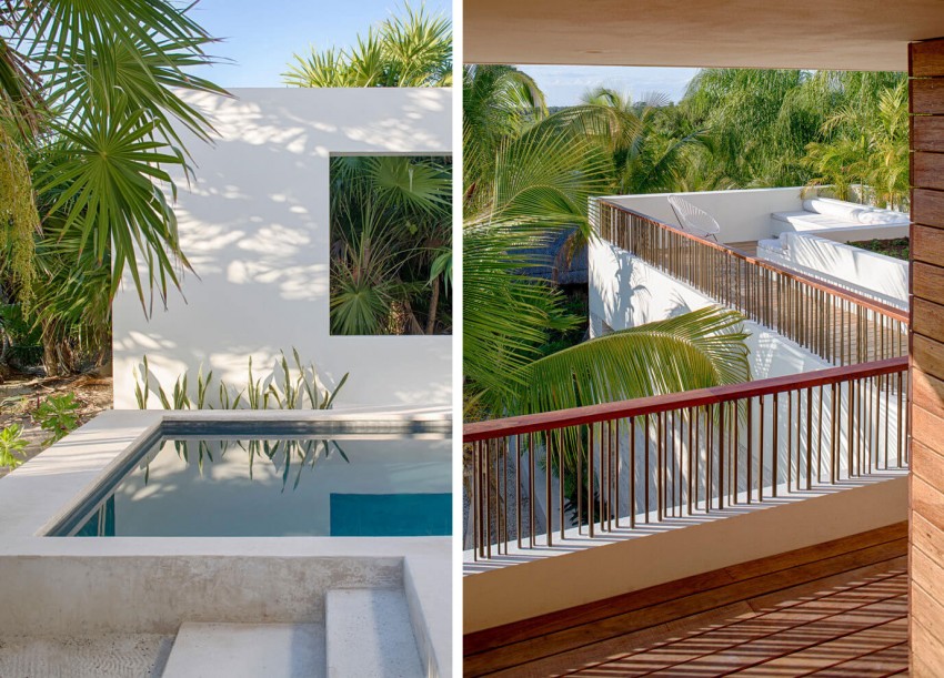 Резиденция с бассейном в Мексике: вид со второго этажа