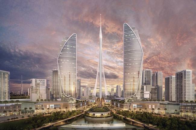 Потрясающая самая высокая башня в Дубае