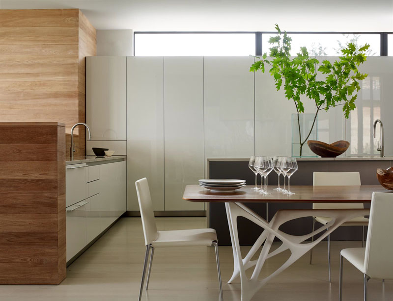 Современный дизайн интерьера кухни в частном доме