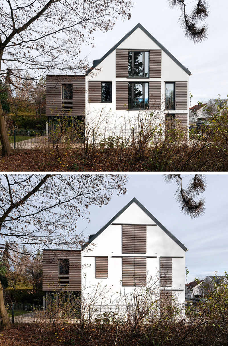 Современные ставни на окна. Дом от ARCS Architekten