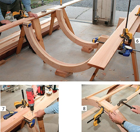 Изготовление деревянной садовой арки